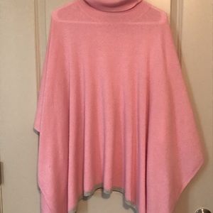 Cashemere poncho Pink/grey